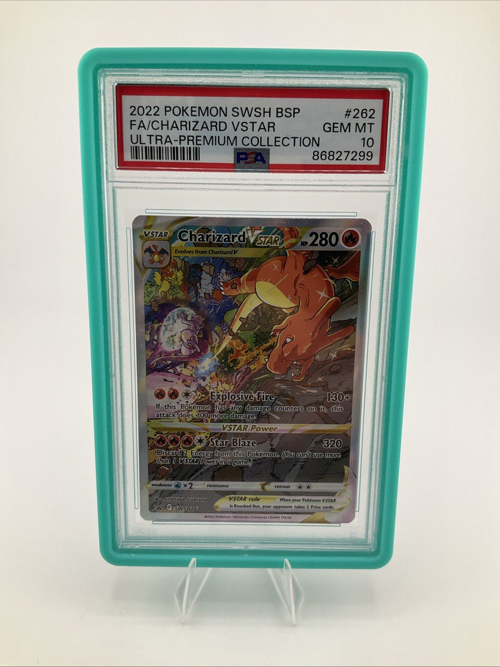 2022 POKEMON SWSH BLACK STAR PROMO #262 FULL ART/CHARIZARD VSTAR PSA 10 GEM MINT