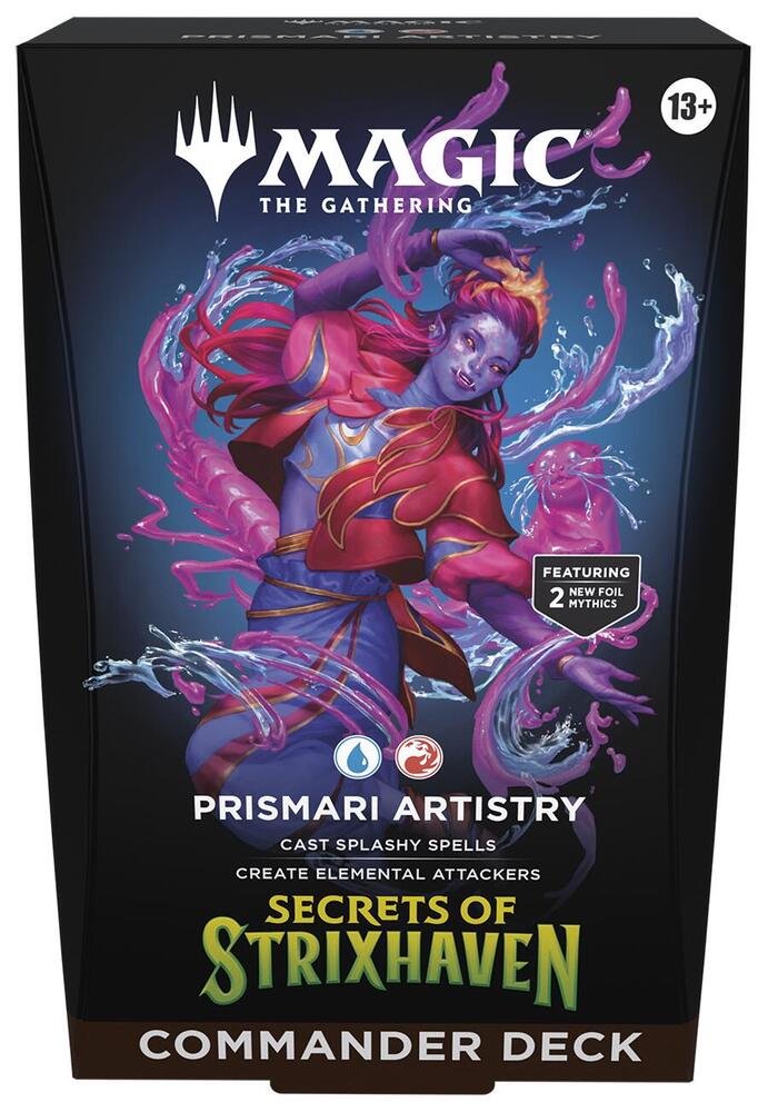 MTG Prismari Artistry SOS Commander Deck – Secrets of Strixhaven, Ready-to-Play 100-Card Magic: The Gathering Deck with Foil Mythic Rares and Exclusive Cards
