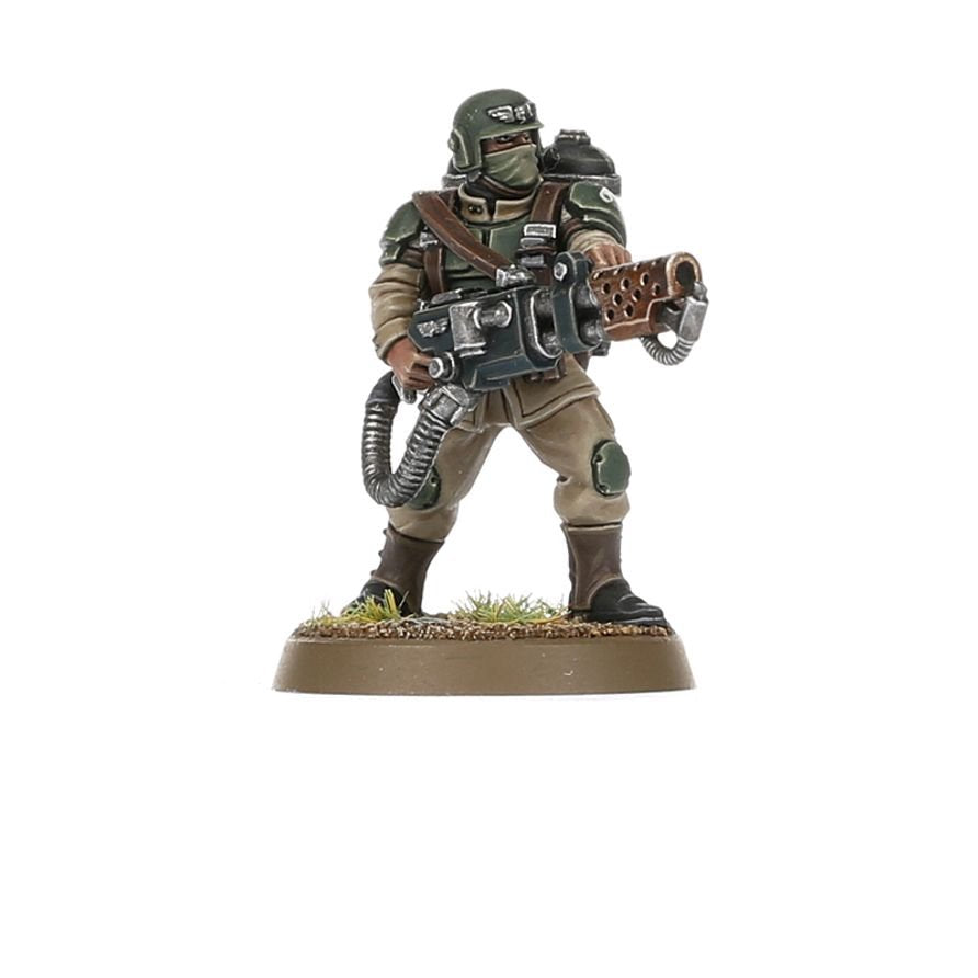 Warhammer 40,000 Astra Militarum Cadian Shock Troops – 10 Plastic Miniatures with Custom Weapons, 20+ Heads, Transfer Sheet & Bases for Astra Militarum Army Building