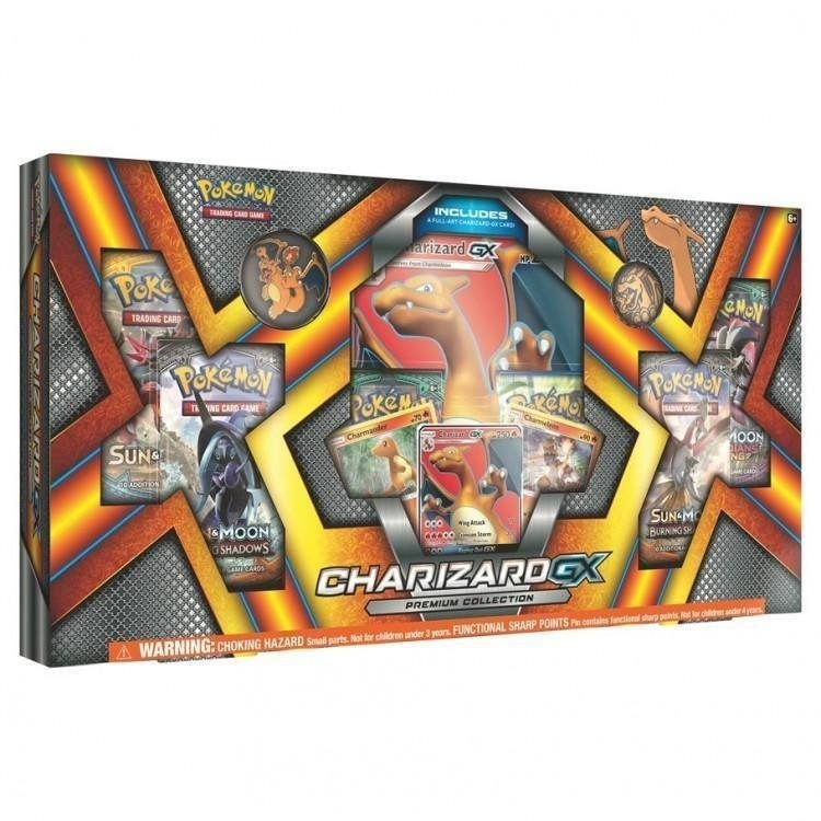 Pokémon TCG Charizard GX Premium Collection Box – Sealed Pokémon Cards and Booster Packs