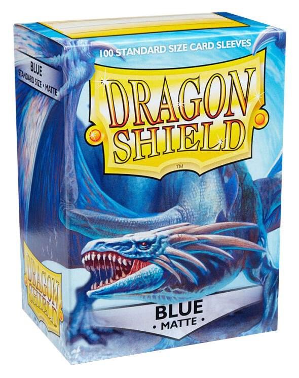 Dragon Shield Card Sleeves Standard Size Matte Blue 100ct Durable TCG Sleeves for Card Games