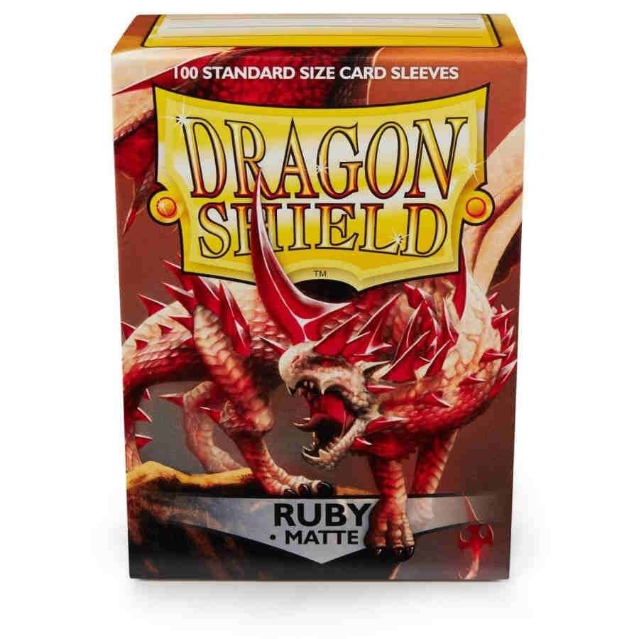 Dragon Shield Card Sleeves Ruby Matte 100ct Durable TCG Sleeves for Card Games