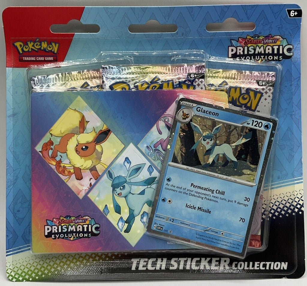 Pokemon TCG Scarlet & Violet: Prismatic Evolutions Tech Sticker Collection - Glaceon