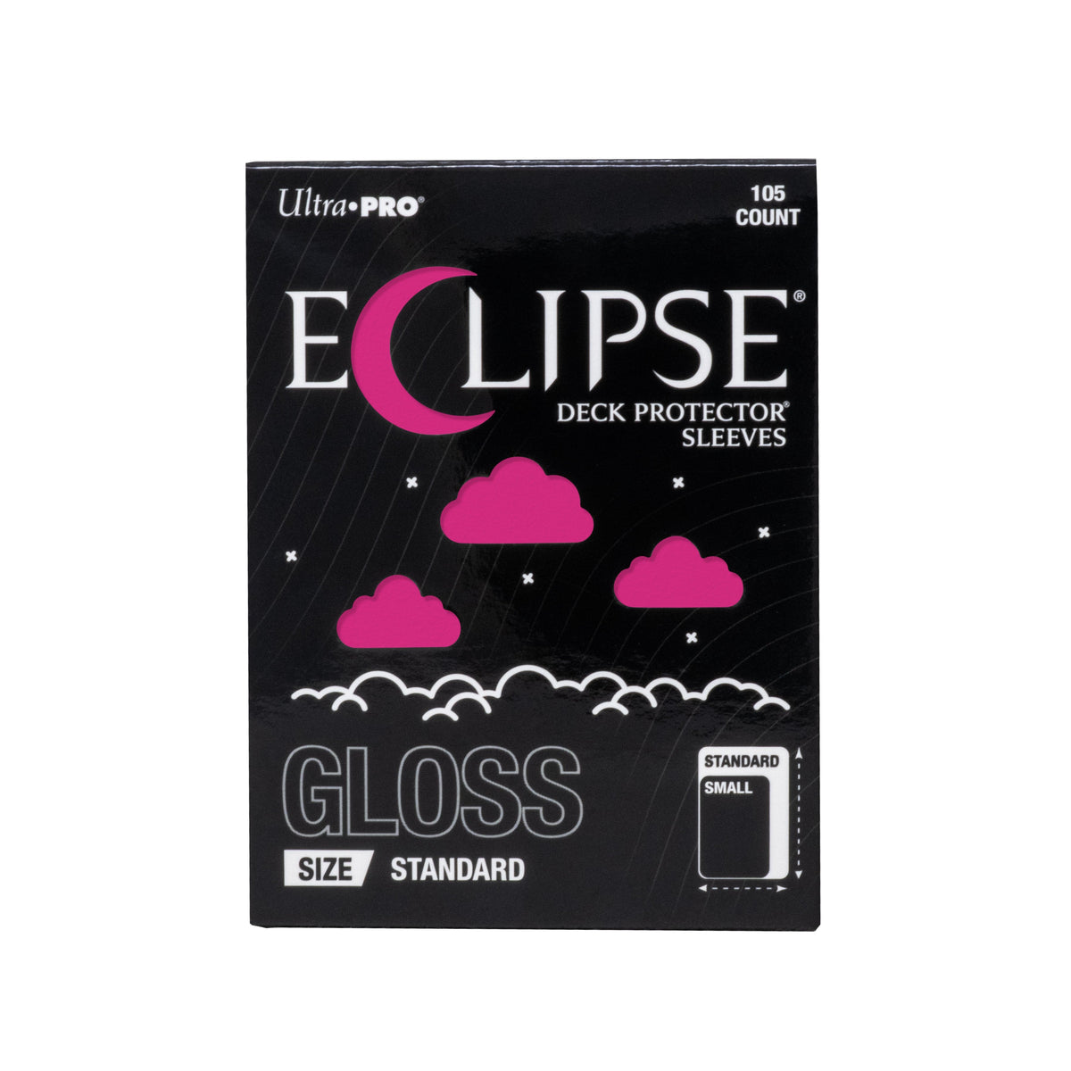Ultra PRO Eclipse Gloss Hot Pink Deck Protector Sleeves 105CT Standard Size Opaque Trading Card Sleeves for TCG Card Game Card Deck Collectible Trading Cards Display