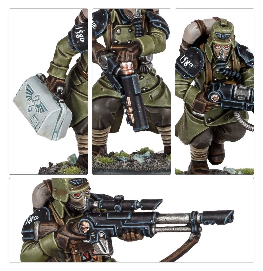 Warhammer 40,000 Astra Militarum Death Korps of Krieg Miniatures Set – 10 Customizable Plastic Soldiers with Transfer Sheet for Warhammer 40K