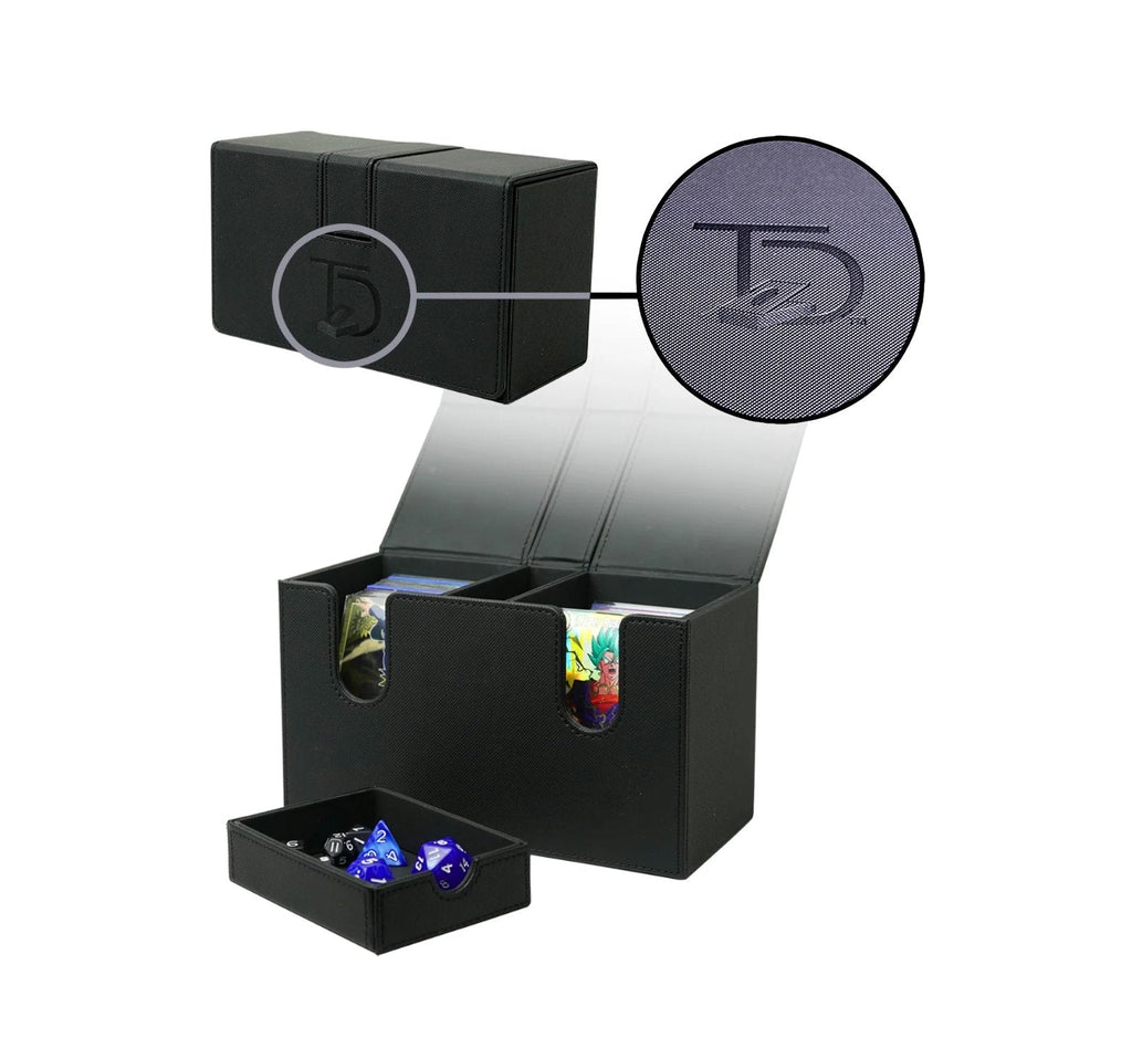 TopDeck 200+ Card Dual Deck Box Trading Card Storage Case for TCG, CCG, and Sports Cards