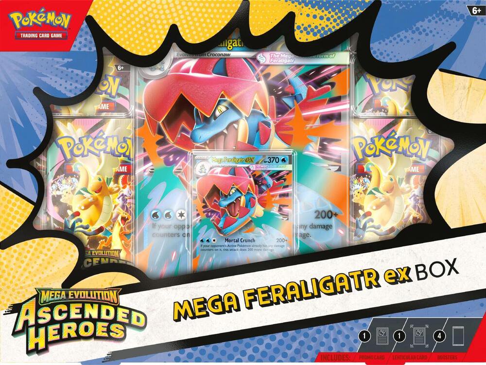 Pokemon TCG Mega Evolution Ascended Heroes Mega Feraligatr Box Trading Card Game Cards Set