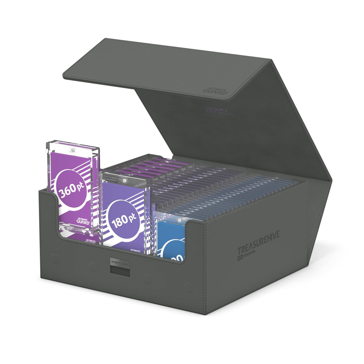 Ultimate Guard Treasurehive 90+ Card Storage Case – Grey | TCG Deck Box Organizer
