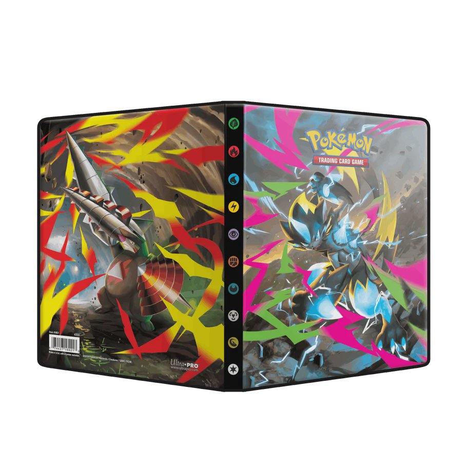 Ultra Pro Pokemon Pitch Black 4 Pocket Portfolio Trading Card Album for Pokemon TCG Card Storage