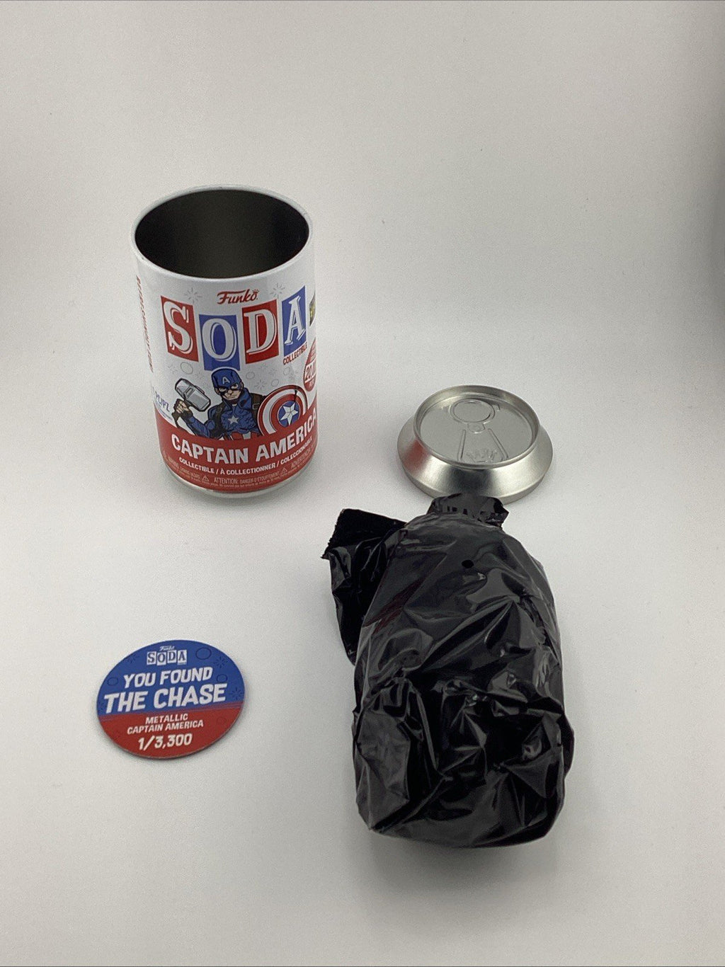 FUNKO POP SODA CAPTAIN AMERICA AVENGERS ENDGAME METALLIC CHASE MARVEL 2023 MINT