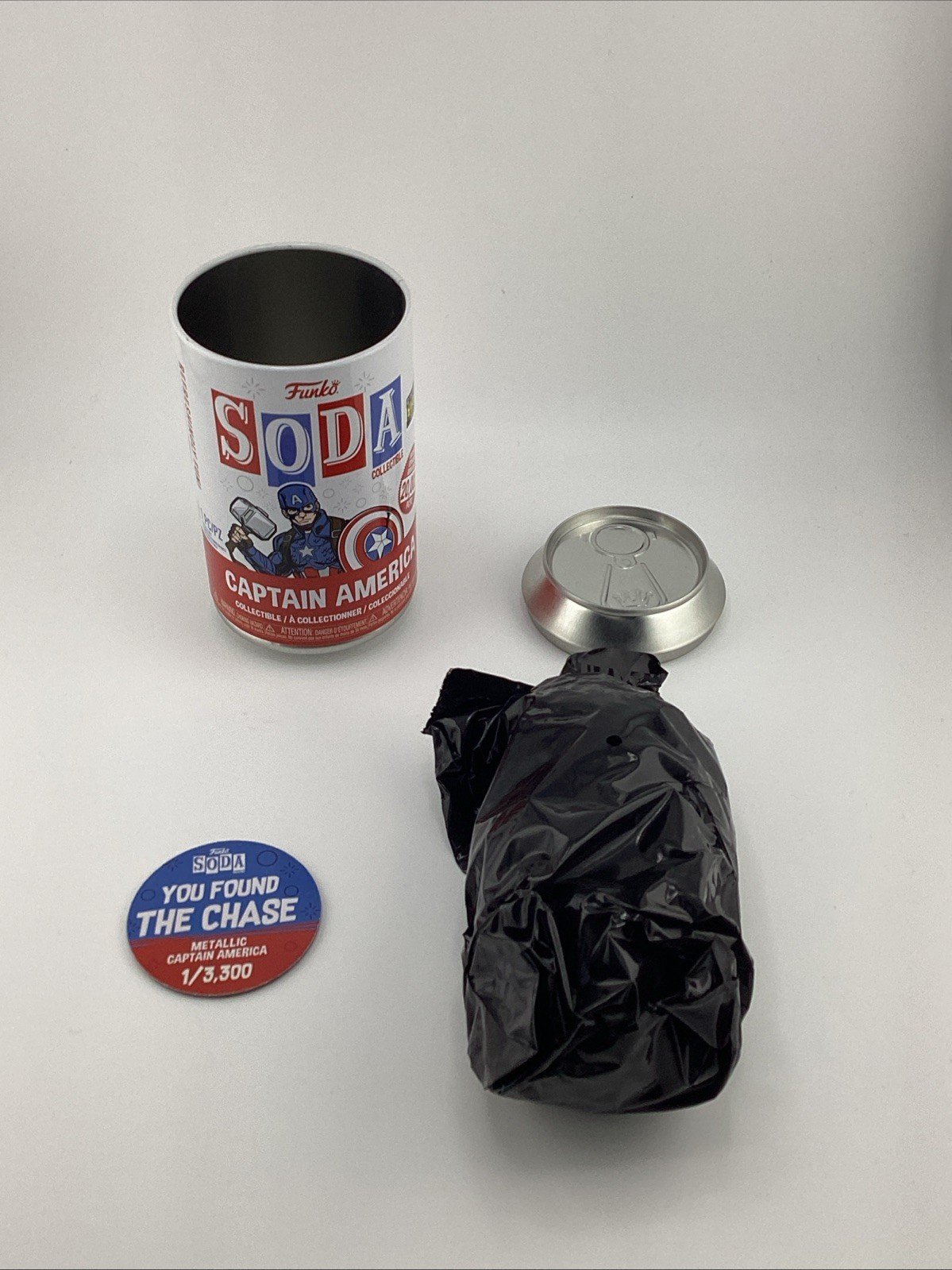FUNKO POP SODA CAPTAIN AMERICA AVENGERS ENDGAME METALLIC CHASE MARVEL 2023 MINT
