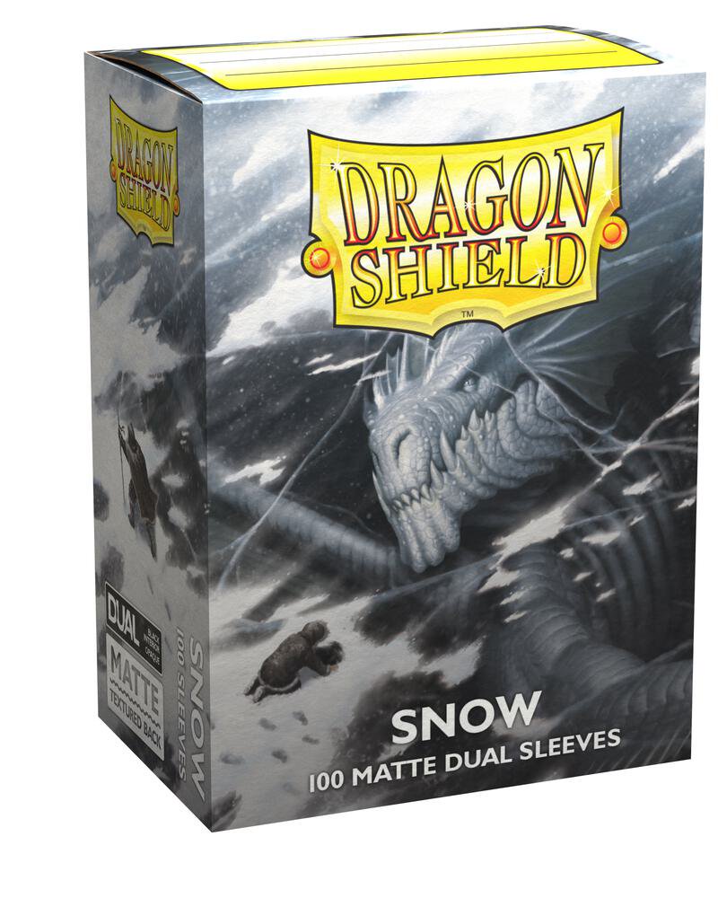 Dragon Shield Matte Dual Sleeves Snow 100ct Trading Card Game Protective Card Sleeves