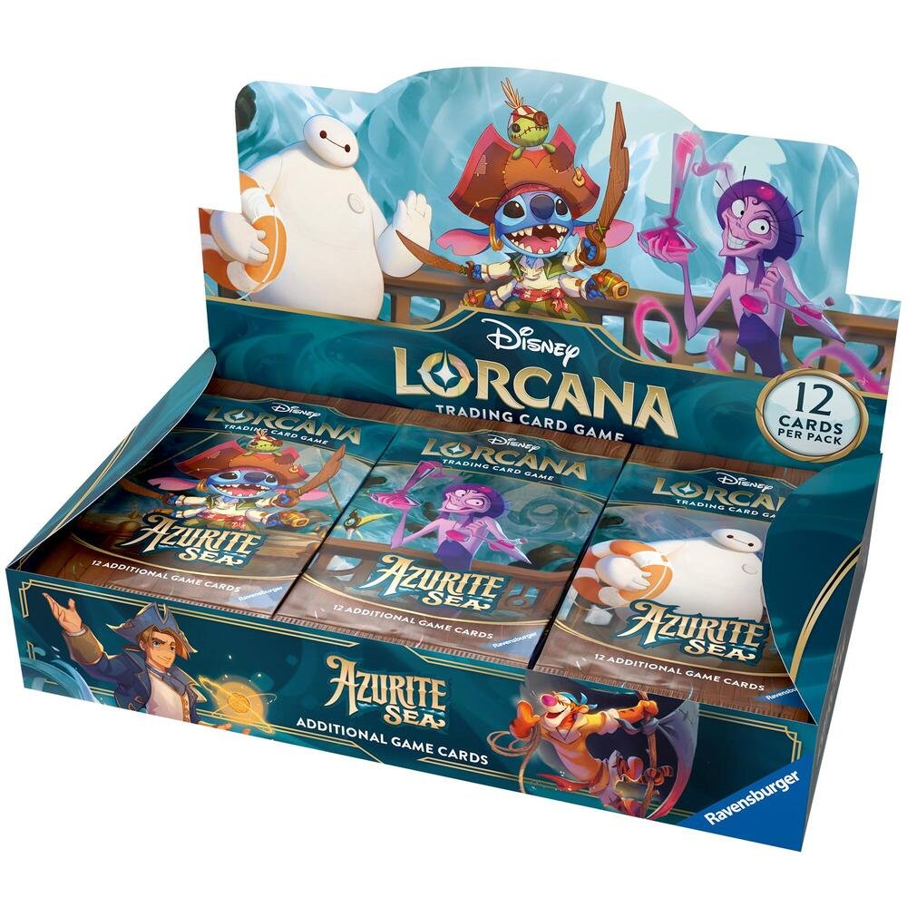 Disney Lorcana TCG Azurite Sea Booster Box | Collectible Disney Trading Cards and Booster Packs