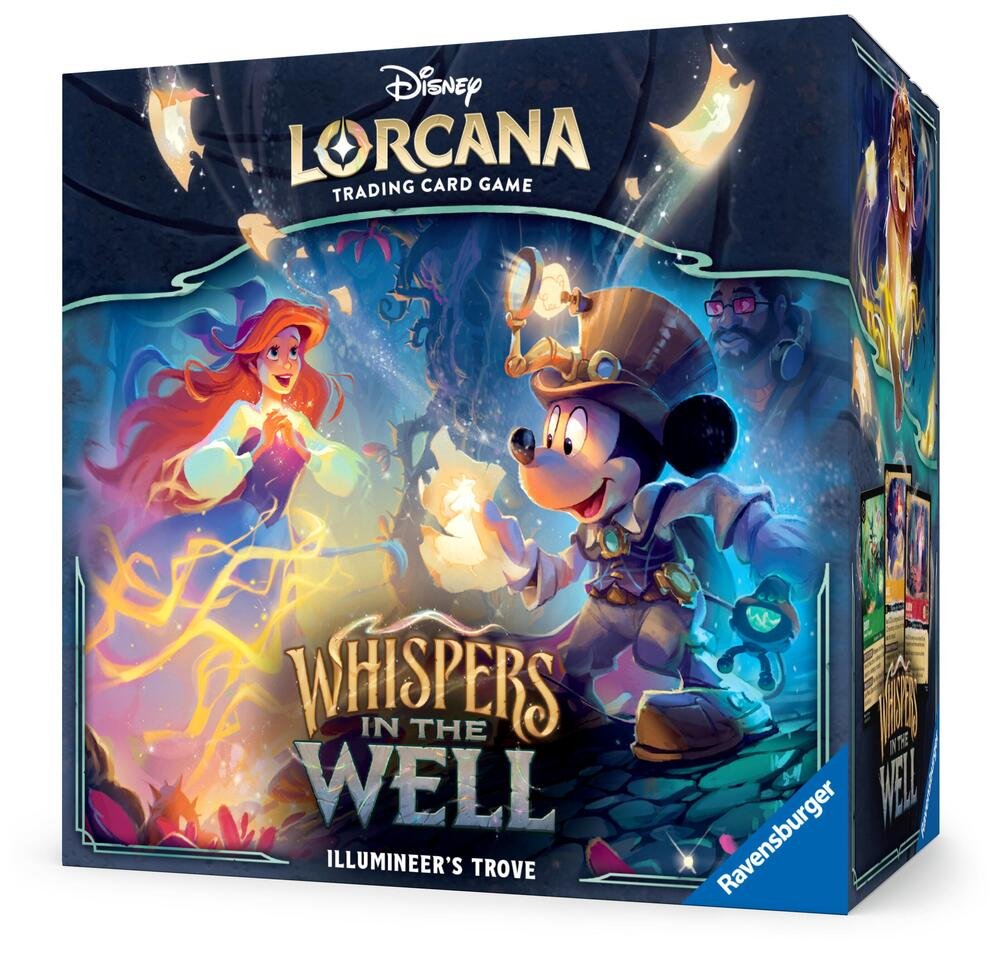 Disney Lorcana TCG Whispers in the Well Illumineer’s Trove | Collector Set with 8 Booster Packs and Storage Box