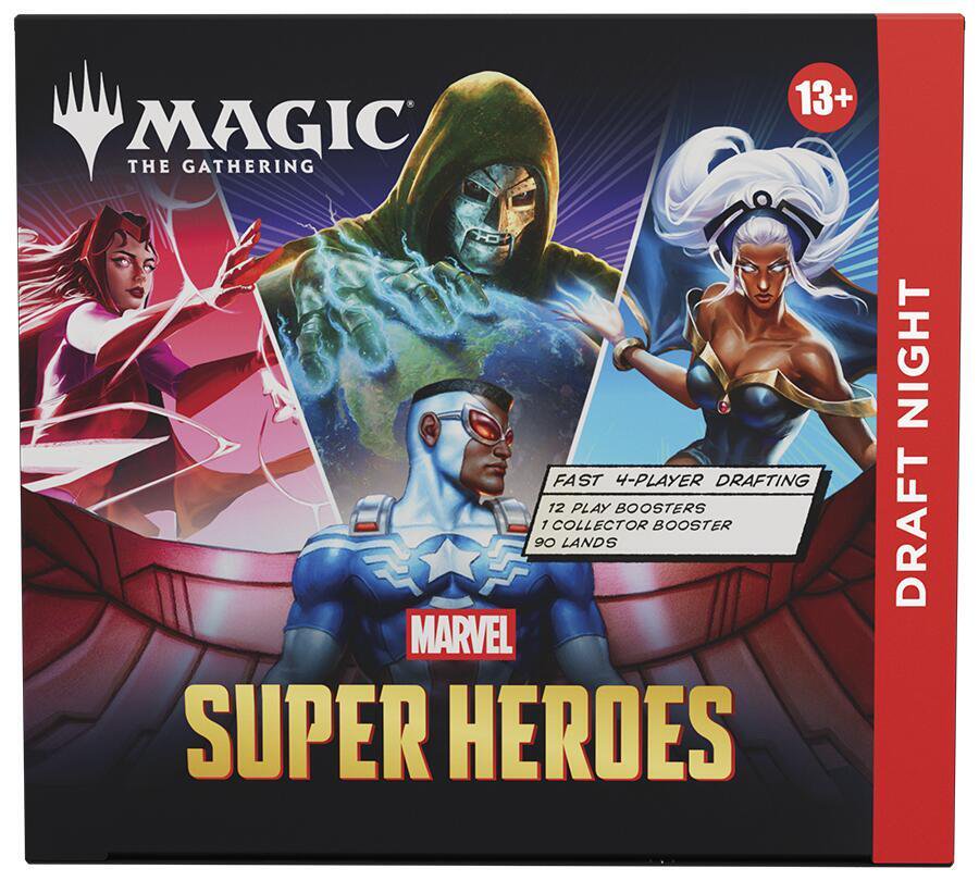 Magic: The Gathering TCG Marvel Super Heroes Draft Night Box Play Boosters for Multiplayer Draft