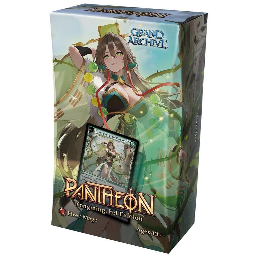 Grand Archive TCG Radiant Origins Pantheon Deck: Kongming, Fel Eidolon – 60-Card Pre-Constructed Trading Card Game Deck with Foil Champion Card