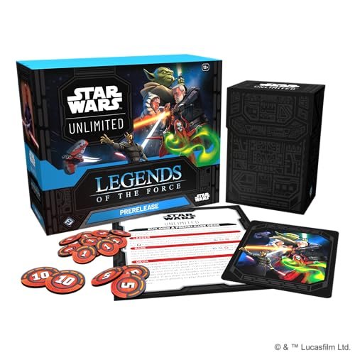 Star Wars: Unlimited TCG Legends of The Force PRERELEASE Box - Includes 6 Booster Packs & Exclusive Promo Cards, Ages 12+, 2+ Players, 20 Minute Playtime