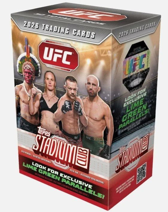 Topps UFC 2026 Stadium Club Value Blaster Box MMA Trading Cards Collectible Set