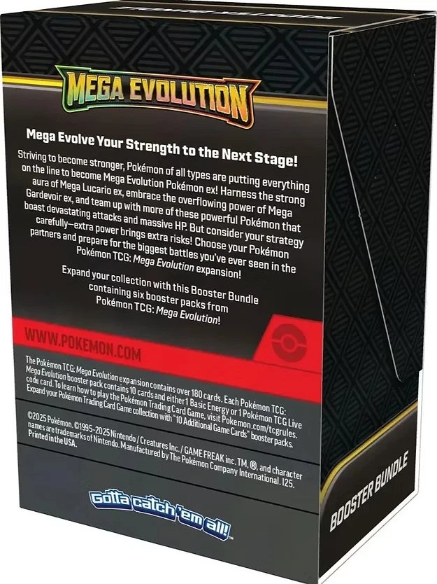 Pokémon TCG Mega Evolution ME01 Booster Bundle – 6 Pokémon Cards Booster Packs