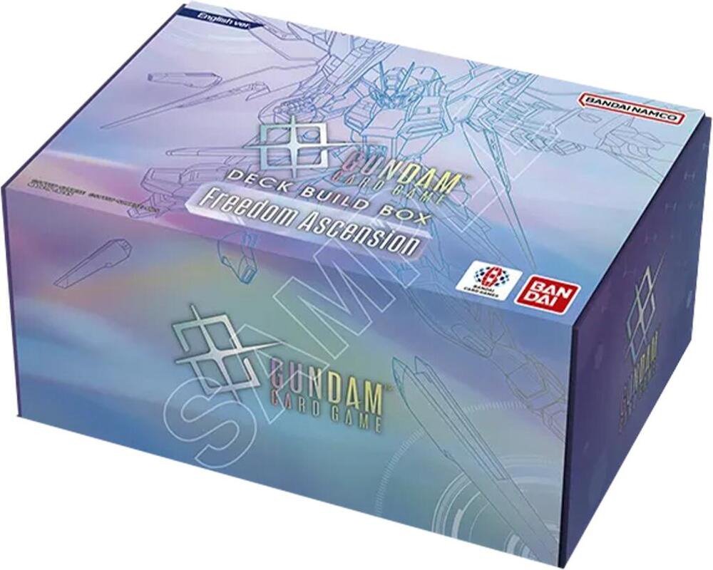 Gundam Card Game Freedom Ascension SC01 Deck Build Box - 125 Reprint Cards, 4 GD05 Booster Packs, EX Base Bonus Pack, Resource & Token Cards, Storage Box, Official Trading Card Game Set