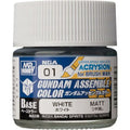 Gundam Assemble Color NGA01 White Paint - Premium Acrylic for Gundam Model Kits, HG & Perfect Grade, Bandai Figures, Anime Model Kits, Detailing & Customization (PRE-ORDER NOVEMBER)