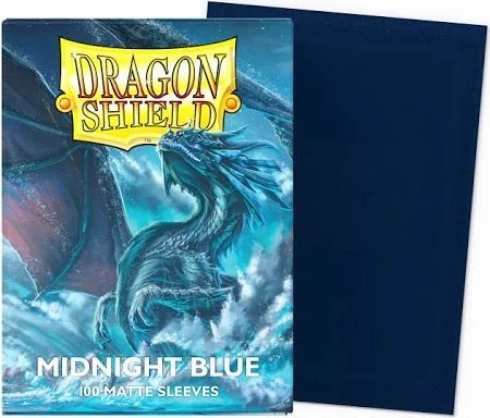 Dragon Shield card Sleeves Midnight Blue Matte 100ct Durable TCG Sleeves for Card Games