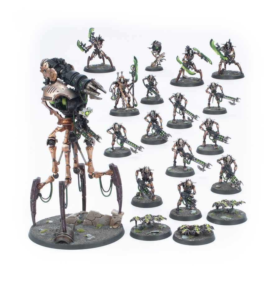 Warhammer 40K Combat Patrol Necrons Army Box Set – Games Workshop Warhammer 40,000 Miniatures Kit Featuring Necron Warriors, Canoptek Constructs & Destroyer Cult Units
