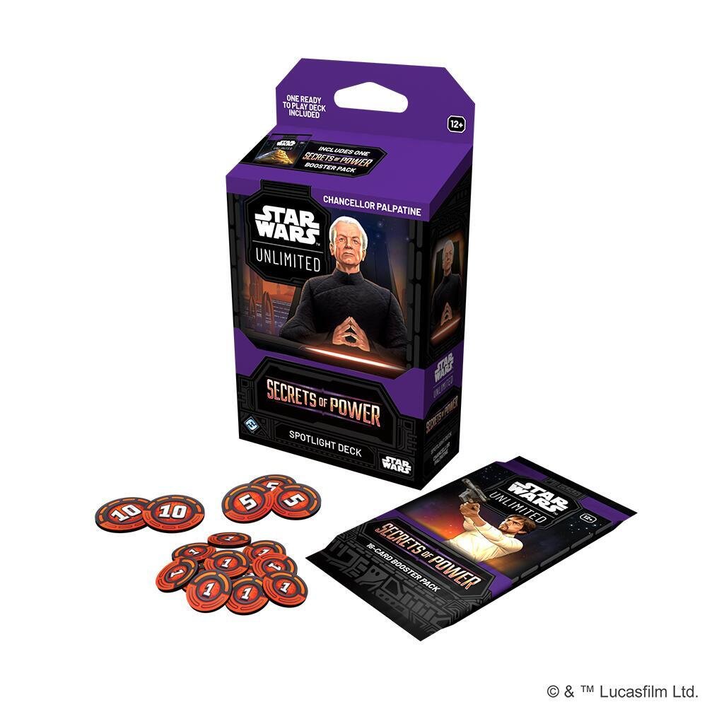 Star Wars Unlimited Secrets of Power Spotlight Deck Chancellor Palpatine Trading Card Game