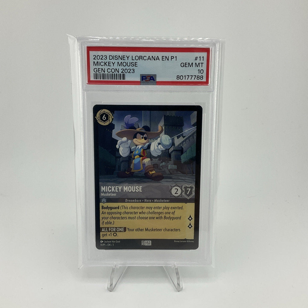Disney Lorcana Mickey Mouse Musketeer Gen Con 2023 Gencon Promo 11 PSA 10