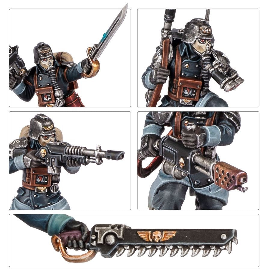 Warhammer 40,000 Astra Militarum Death Korps of Krieg Miniatures Set – 10 Customizable Plastic Soldiers with Transfer Sheet for Warhammer 40K