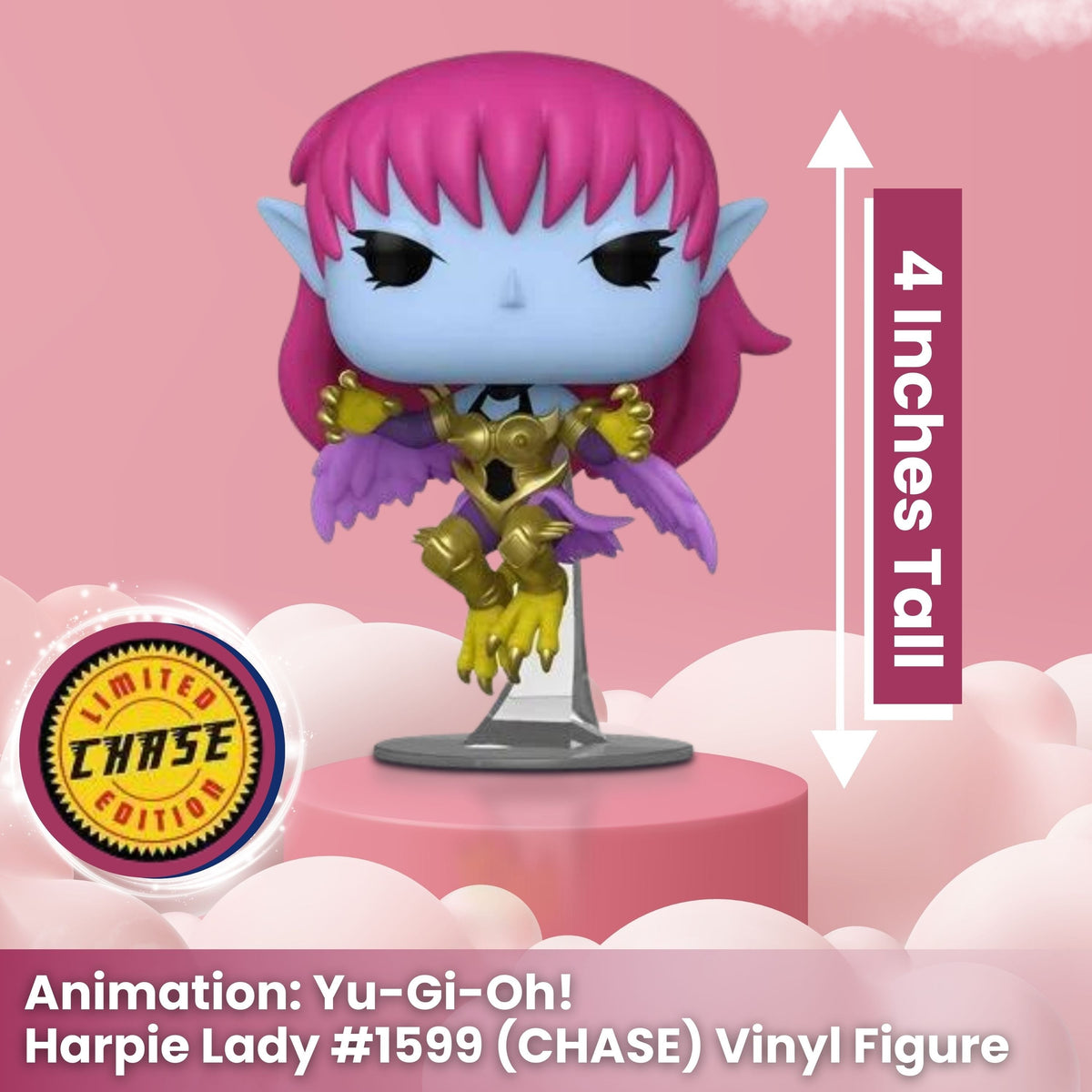Harpie Lady Funko Pop! Animation Yu-Gi-Oh! - Approx. 4" Chase Limited Edition Collectible Vinyl Figure #1599 with Display Box Protector Case
